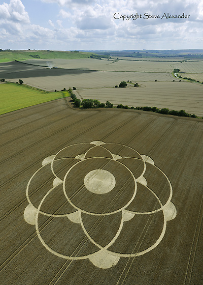 Winterbourne Bassett, Wiltshire crop circle, aerial photo 12