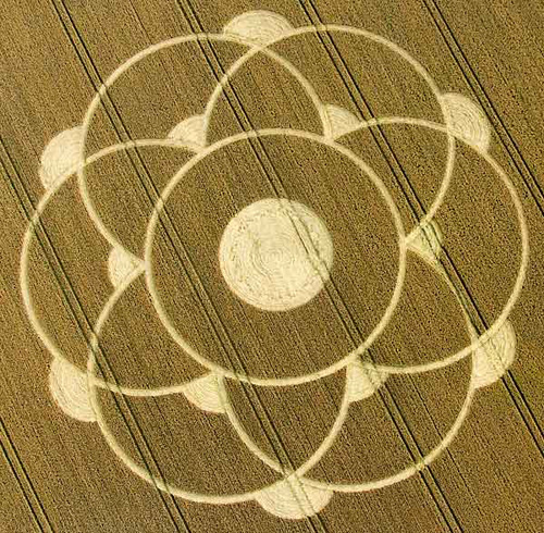 Winterbourne Bassett, Wiltshire crop circle, aerial photo 15