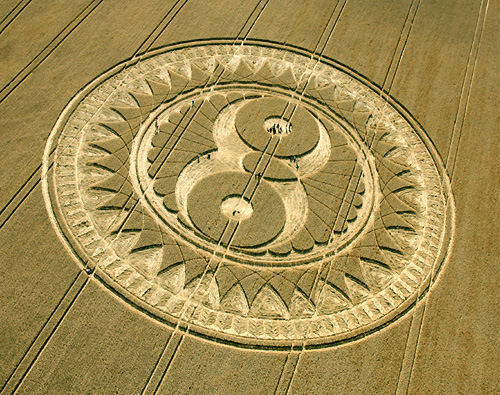 Crop Circle atWoodborough Hill, Wiltshire crop circle, aerial photo 10