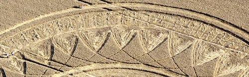 Crop Circle atWoodborough Hill, Wiltshire crop circle, aerial photo 2