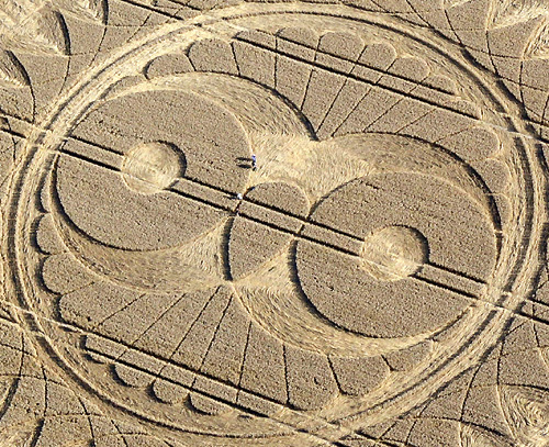 Crop Circle atWoodborough Hill, Wiltshire crop circle, aerial photo 5