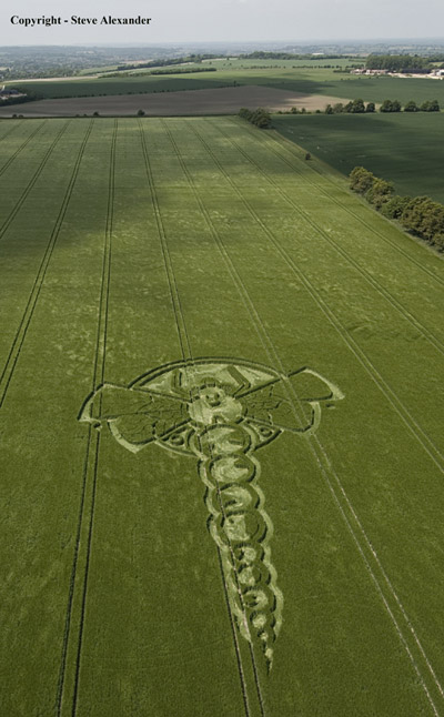 Crop Circle atLittle London, Wiltshire crop circle, aerial photo 6