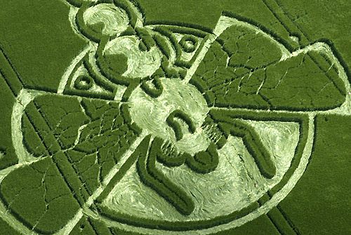 Crop Circle atLittle London, Wiltshire crop circle, aerial photo 5