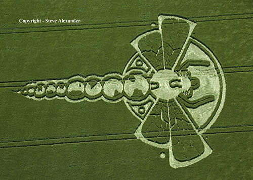 Crop Circle atLittle London, Wiltshire crop circle, aerial photo 4