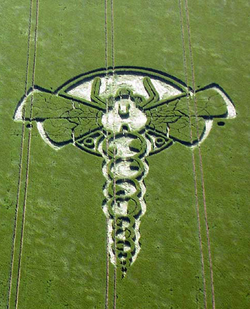 Crop Circle atLittle London, Wiltshire crop circle, aerial photo 9