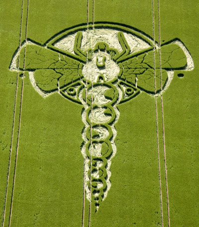 Crop Circle atLittle London, Wiltshire crop circle, aerial photo 8