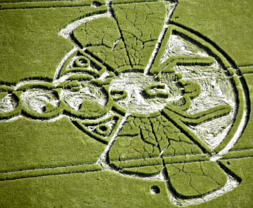 Crop Circle atLittle London, Wiltshire crop circle, aerial photo 7