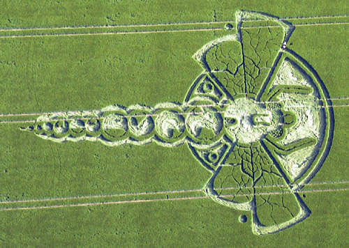 Crop Circle atLittle London, Wiltshire crop circle, aerial photo 3