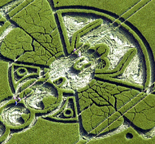 Crop Circle atLittle London, Wiltshire crop circle, aerial photo 10
