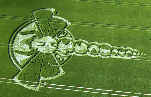 Crop Circle atLittle London, Wiltshire crop circle, aerial photo 11