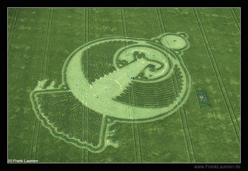 Yatesbury, Wiltshire crop circle, aerial photo 12