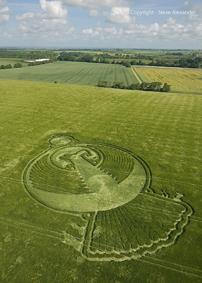 Yatesbury, Wiltshire crop circle, aerial photo 9