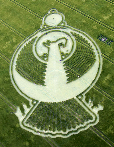 Yatesbury, Wiltshire crop circle, aerial photo 7