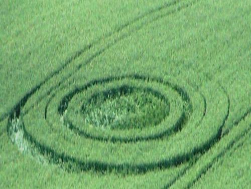 Castle Hill, Yorkshire crop circle, aerial photo 7