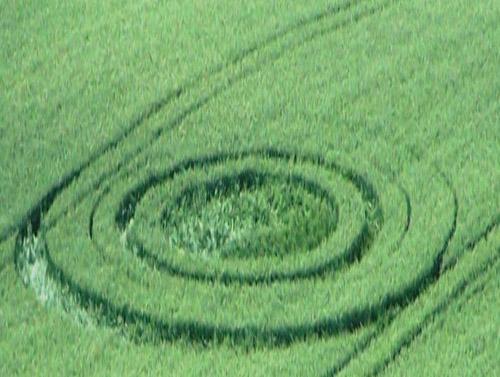 Castle Hill, Yorkshire crop circle, aerial photo 3
