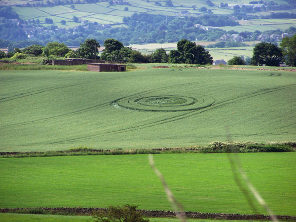 Castle Hill, Yorkshire crop circle, aerial photo 4