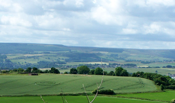 Castle Hill, Yorkshire crop circle, aerial photo 5