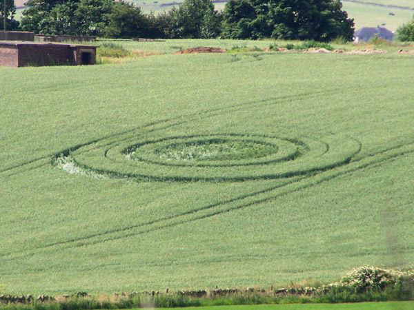 Castle Hill, Yorkshire crop circle, aerial photo 2