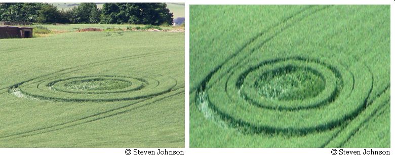 Castle Hill, Yorkshire crop circle, aerial photo 10