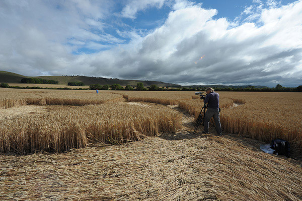 East Field, Wiltshire crop circle, aerial photo 37