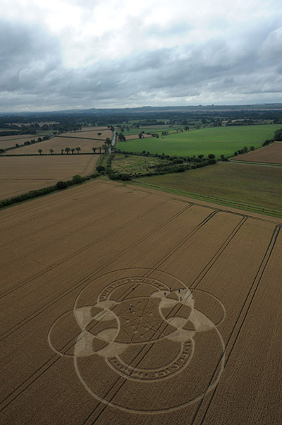 East Field, Wiltshire crop circle, aerial photo 3