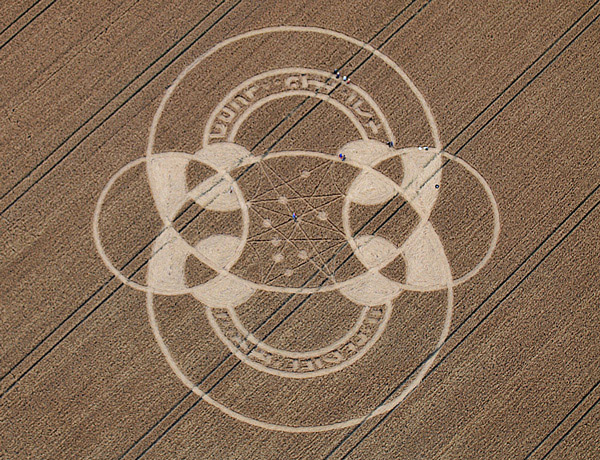 East Field, Wiltshire crop circle, aerial photo 2