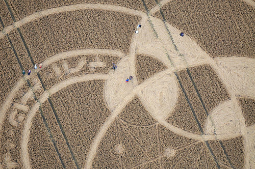 East Field, Wiltshire crop circle, aerial photo 5