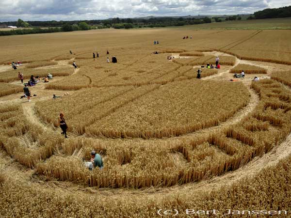 East Field, Wiltshire crop circle, aerial photo 42
