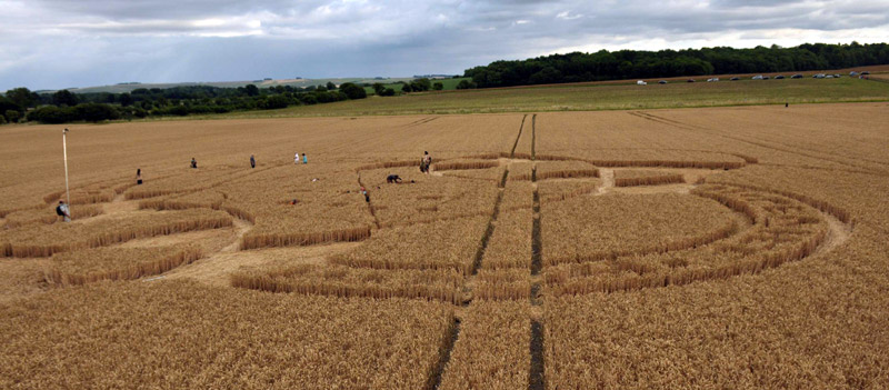 East Field, Wiltshire crop circle, aerial photo 21