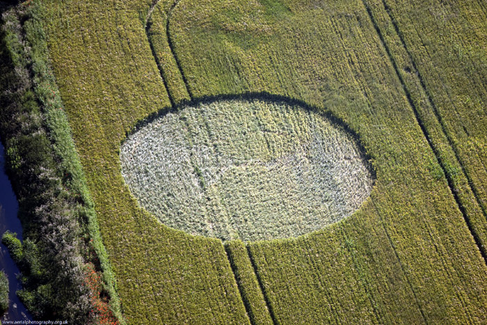 Hawton, Nottinghamshire crop circle from the air