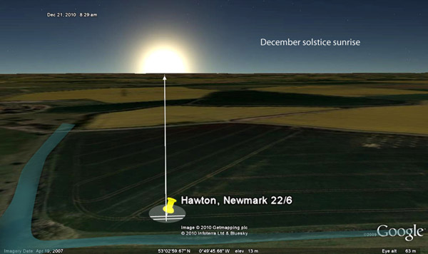 Hawton, Nottinghamshire crop circle, aerial photo 6