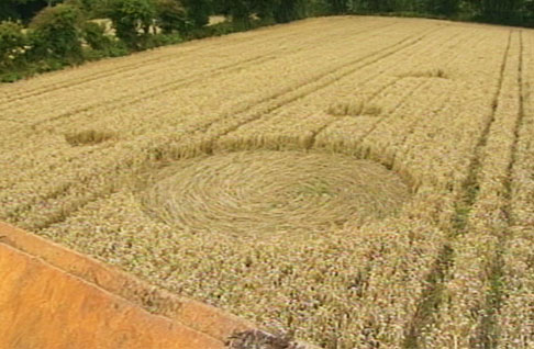 Meadow Court Farm, Guernsey crop circle, aerial photo 2
