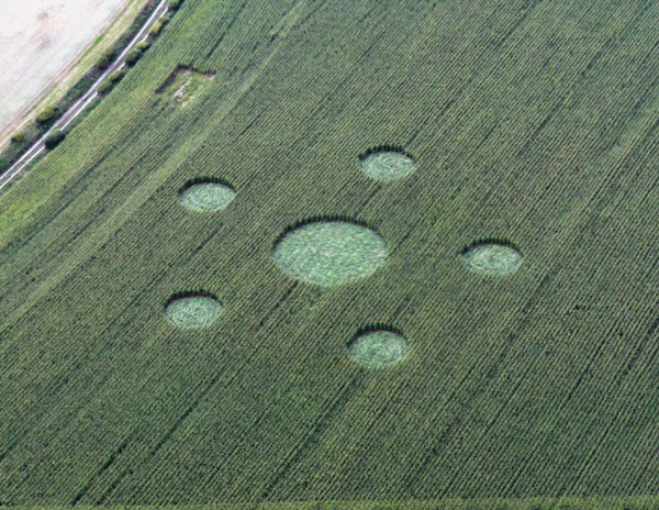 Hill Barnl, Wiltshire crop circle, aerial photo 4