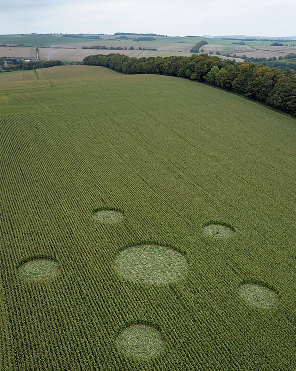 Hill Barnl, Wiltshire crop circle, aerial photo 2