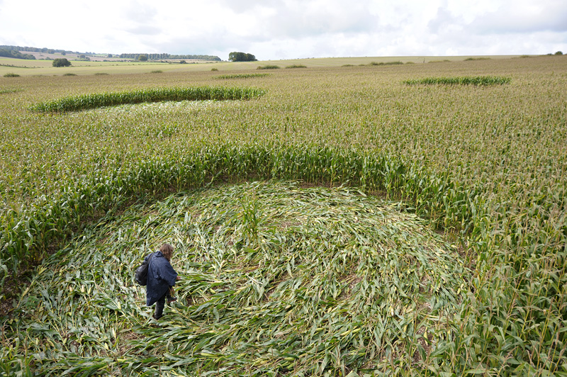 Hill Barnl, Wiltshire crop circle, aerial photo 14