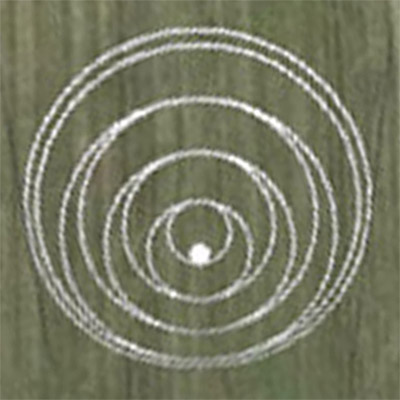 Spellow Hills Long barrow, Lincolnshire crop circle, aerial photo 8