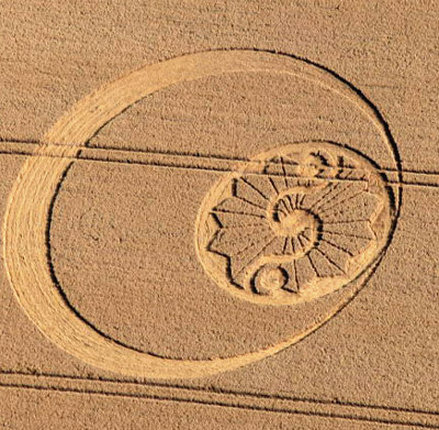 Stanton Bridge, Wiltshire crop circle, aerial photo 25