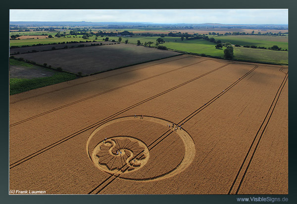 Stanton Bridge, Wiltshire crop circle, aerial photo 6