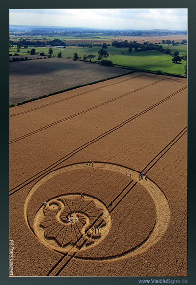Stanton Bridge, Wiltshire crop circle, aerial photo 7