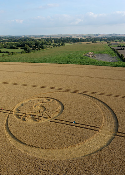 Stanton Bridge, Wiltshire crop circle, aerial photo 19