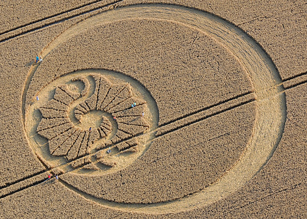 Stanton Bridge, Wiltshire crop circle, aerial photo 10