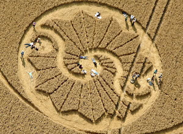 Stanton Bridge, Wiltshire crop circle, aerial photo 13