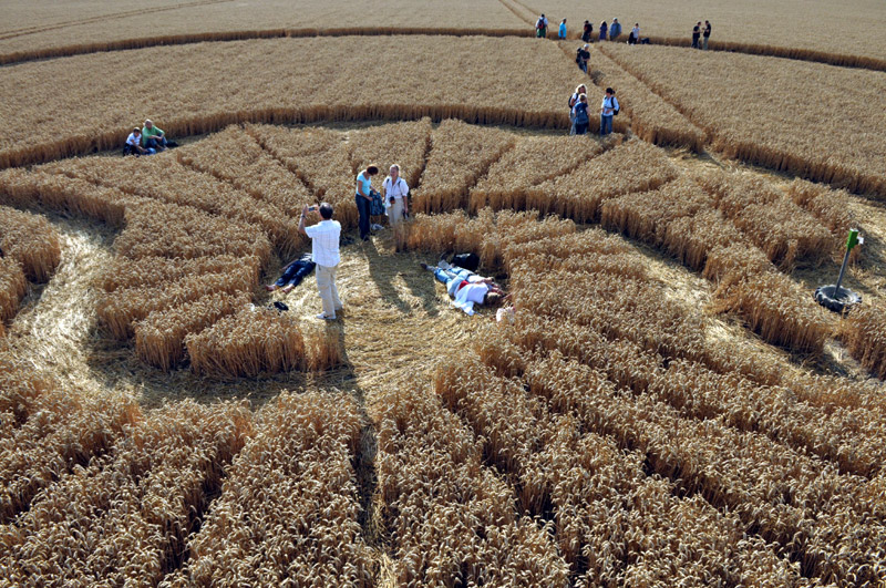 Stanton Bridge, Wiltshire crop circle, aerial photo 29