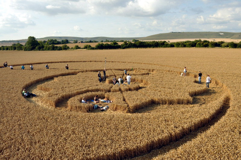 Stanton Bridge, Wiltshire crop circle, aerial photo 31