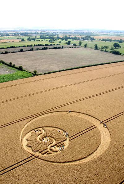 Stanton Bridge, Wiltshire crop circle, aerial photo 15