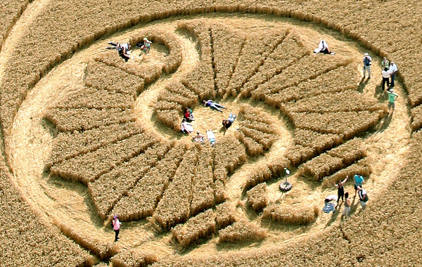 Stanton Bridge, Wiltshire crop circle, aerial photo 14