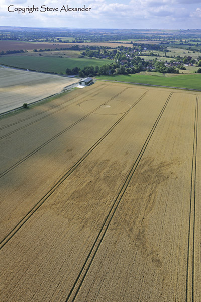 Stanton St. Bernard, Wiltshire crop circle, aerial photo 3