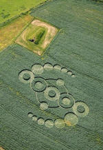 Stoney Littleton Long Barrow, Somerset crop circle, aerial photo 47