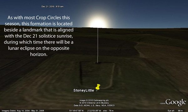 Stoney Littleton Long Barrow, Somerset crop circle, aerial photo 34