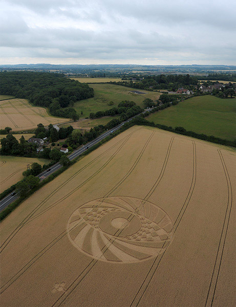 Ufton, Warwickshire crop circle, aerial photo 7